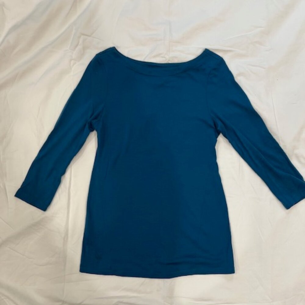 Ibex 3/4 Sleeve 100% Merino Wool Boat Neck Sweater, women's XS